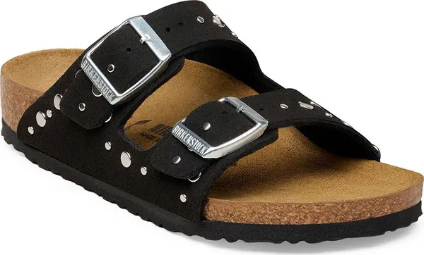 Birkenstock Birkenstock Arizona Rivet Border Synthetics Regular Fit Soft Birki Black Žene,Djeca - Sandale Birkenstock - Crna - 1031589-4.5 - Size: 4.5