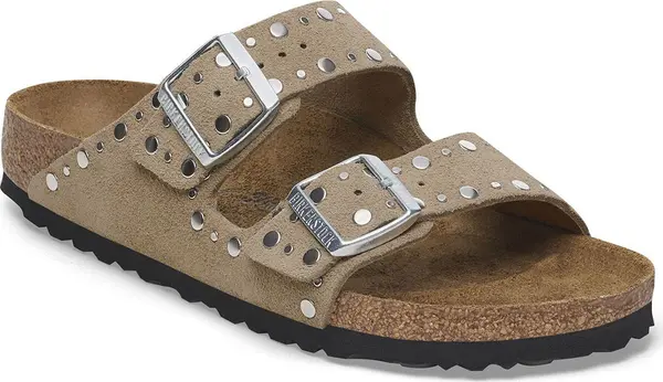 Birkenstock Birkenstock Arizona Rivet Suede Leather Regular Fit Žene - Sandale Birkenstock - Smeđa - B1029361-8 - Size: 8