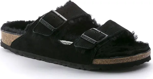 Birkenstock Birkenstock Arizona Shearling Black Regular Fit Unisex - Sandale Birkenstock - Crna - 752661-3.5 - Size: 3.5