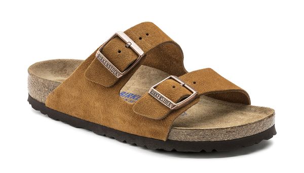 Birkenstock Birkenstock Arizona Soft Footbed Suede Leather Mink Narrow Fit