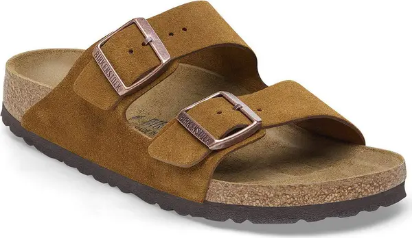 Birkenstock Birkenstock Arizona Suede Leather Regular Fit Brown Žene - Sandale Birkenstock - Smeđa - 1027082-7.5 - Size: 7.5