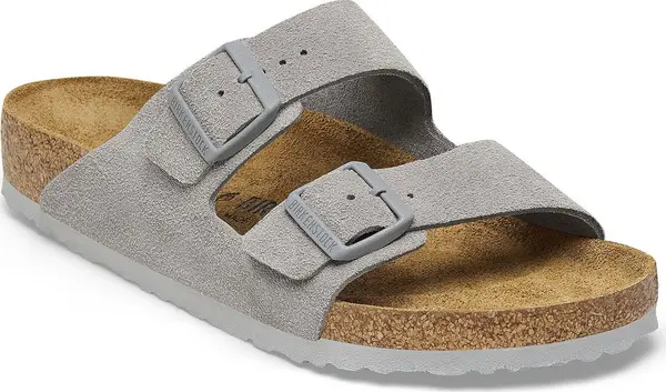 Birkenstock Birkenstock Arizona Suede Leather Regular Fit Stone Coin Žene - Sandale Birkenstock - Siva - 1027749-3.5 - Size: 3.5