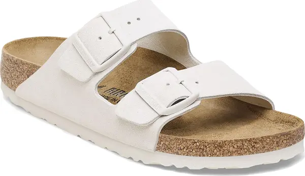 Birkenstock Birkenstock Arizona Suede Leather Regular Fit White Žene - Sandale Birkenstock - Bijela - 1026817-7.5 - Size: 7.5