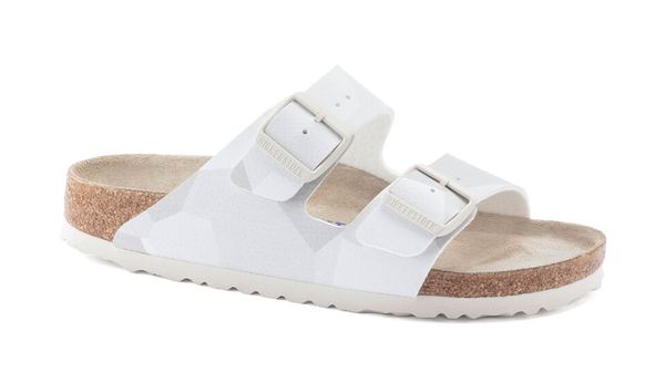 Birkenstock Birkenstock Arizona Birko-Flor Desert Soil Geo Camo Snow White Narrow Fit