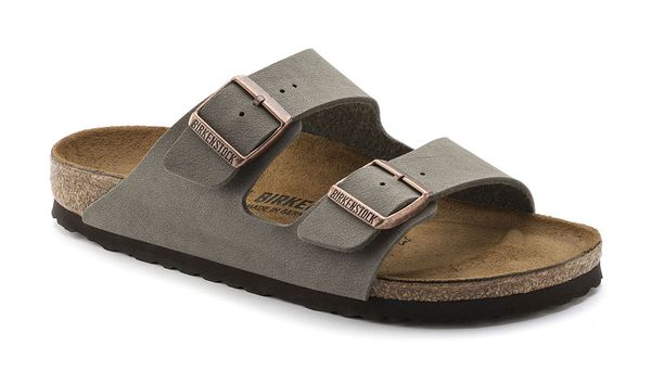 Birkenstock Birkenstock Arizona Nubuck Stone Narrow Fit