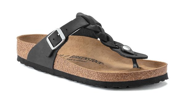 Birkenstock Birkenstock Gizeh Oiled Leather Black Regular Fit