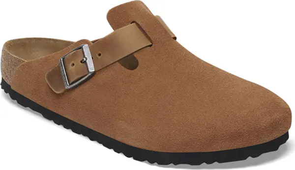 Birkenstock Birkenstock Boston BS Mixed Leather Narrow Fit Muškarci - Sandale Birkenstock - Smeđa - 1029220-7.5 - Size: 7.5