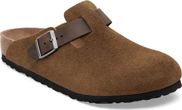 Birkenstock Birkenstock Boston BS Mixed Leather Regular Fit Muškarci - Sandale Birkenstock - Smeđa - 1030667-9 - Size: 9