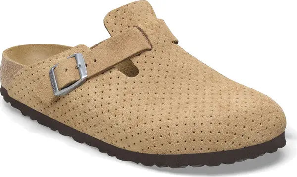 Birkenstock Birkenstock Boston BS Suede Embossed Regular Fit Unisex - Sandale Birkenstock - Svijetlo smeđa - 1026948-5 - Size: 5