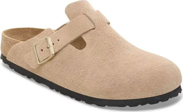 Birkenstock Birkenstock Boston BS Suede Leather Narrow Fit Brown Žene - Sandale Birkenstock - Smeđa - 1030883-3.5 - Size: 3.5
