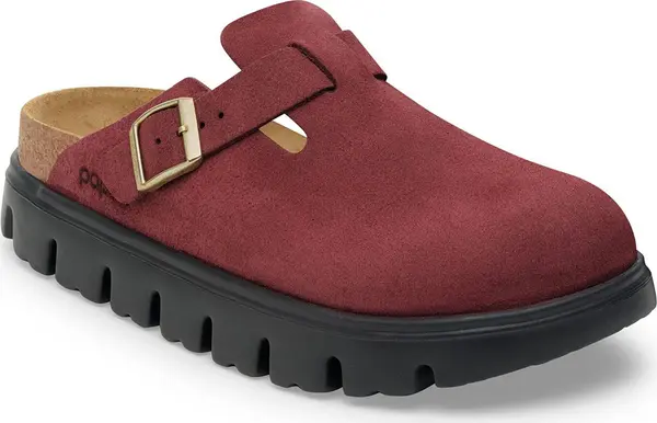 Birkenstock Birkenstock Boston Chunky Suede Leather Narrow Fit Žene - Sandale Birkenstock - Burgundac - 1030400-3.5 - Size: 3.5