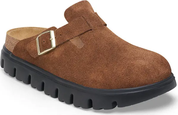 Birkenstock Birkenstock Boston Chunky Suede Leather Narrow Fit Žene - Sandale Birkenstock - Crna - 1028402-5 - Size: 5