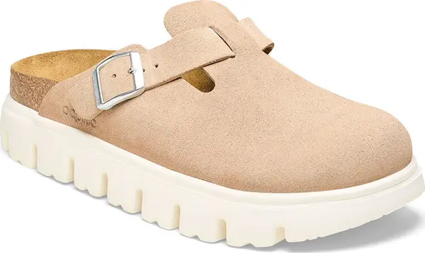 Birkenstock Birkenstock Boston Chunky Suede Leather Narrow Fit Žene - Sandale Birkenstock - Svijetlo smeđa - 1026176-7 - Size: 7