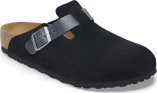Birkenstock Birkenstock Boston Mixed Leather Narrow Fit Muškarci - Sandale Birkenstock - Crna - 1028174-7 - Size: 7