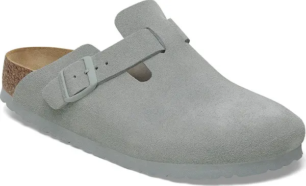 Birkenstock Birkenstock Boston Suede Leather Regular Fit Grey 1029212 Unisex - Sandale Birkenstock - Siva - 1029212-9 - Size: 9