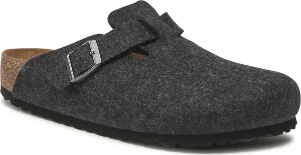 Birkenstock Birkenstock Boston Wool Felt Narrow Fit Unisex - Sandale Birkenstock - Siva - 0160373-3.5 - Size: 3.5