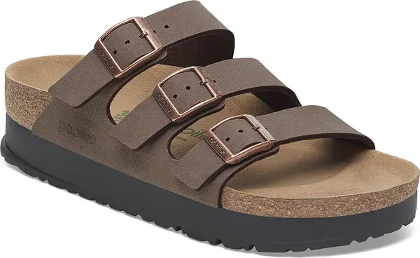 Birkenstock Birkenstock Florida III PAP Flex Platform Birko-Flor Birkibuc Narrow Fit Žene - Sandale Birkenstock - Smeđa - 1029741-5.5 - Size: 5.5