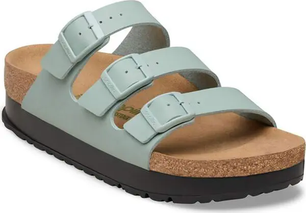Birkenstock Birkenstock Florida Vegan Flex Platform Birko-Flor Narrow Fit Žene - Sandale Birkenstock - Zelena - 1031244-5 - Size: 5