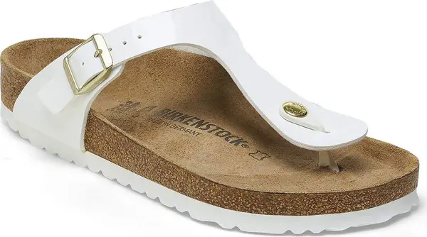 Birkenstock Birkenstock Gizeh Birko-Flor Patent Narrow Fit Patent White Žene - Sandale Birkenstock - Bijela - 1005300-3.5 - Size: 3.5