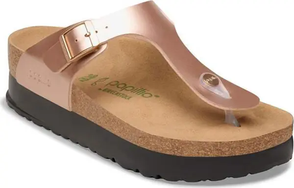 Birkenstock Birkenstock Gizeh Flex Platform Birko-Flor Regular Fit Žene - Sandale Birkenstock - Gold - 1031235-4.5 - Size: 4.5