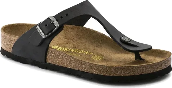 Birkenstock Birkenstock Gizeh Oiled Leather Black Regular Fit Žene - Sandale Birkenstock - Crna - 845251-2.5 - Size: 2.5