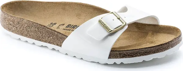 Birkenstock Birkenstock Madrid BS Patent White Narrow Fit Žene - Sandale Birkenstock - Bijela - 1005310-5 - Size: 5