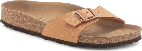 Birkenstock Birkenstock Madrid Vegan Birko-Flor Nubuck Narrow Fit Light Brown Žene - Sandale Birkenstock - Svijetlo smeđa - 1025050-7 - Size: 7