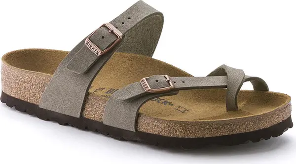 Birkenstock Birkenstock Mayari BF-Nubuck Stone Regular Fit Žene - Sandale Birkenstock - Smeđa - 71071-5 - Size: 5