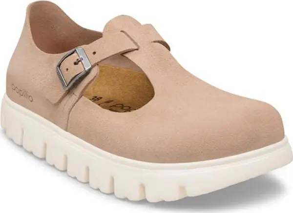 Birkenstock Birkenstock Paris Chunky Suede Leather Narrow Fit Warm Sand Žene - Sandale Birkenstock - Smeđa - 1031223-4.5 - Size: 4.5