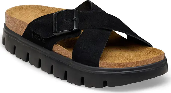 Birkenstock Birkenstock Siena PAP Chunky Suede Leather Narrow Fit Black Žene - Sandale Birkenstock - Crna - 1031236-4.5 - Size: 4.5