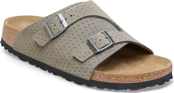 Birkenstock Birkenstock Zürich Suede Embossed Regular Fit Unisex - Sandale Birkenstock - Siva - 1027071-8 - Size: 8