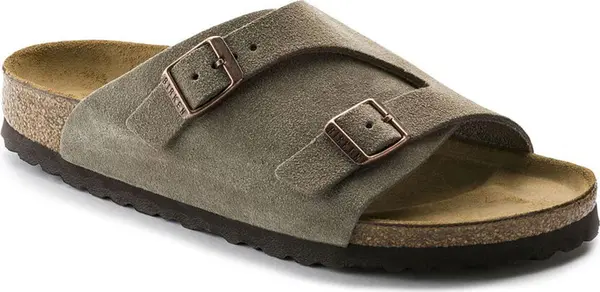 Birkenstock Birkenstock Zürich Suede Leather Regular Fit Grey 50461 Muškarci - Sandale Birkenstock - Siva - 0050461-4.5 - Size: 4.5