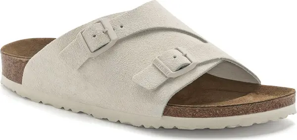 Birkenstock Birkenstock Zürich Suede Leather Regular Fit Unisex - Sandale Birkenstock - Siva - 1025028-5 - Size: 5