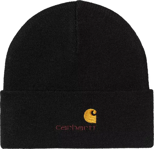Carhartt WIP Carhartt WIP American Script Beanie Black Unisex - Glavni pokrivači Carhartt WIP - Crna - I034235_89_XX-One-size - Size: One size