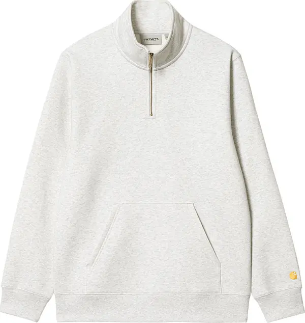 Carhartt WIP Carhartt WIP Chase Neck Zip Sweatshirt Ash Heather Muškarci - Dukserice i džemperi s kapulja Carhartt WIP - Siva - I033665_00J_XX-M - Size: M