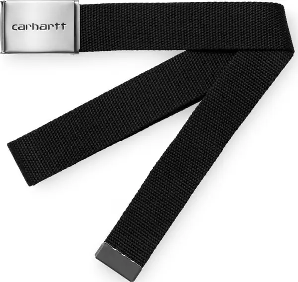 Carhartt WIP Carhartt WIP Clip Belt Chrome - Black Unisex - Pojas Carhartt WIP - Crna - I019176_89_XX-One-size - Size: One size