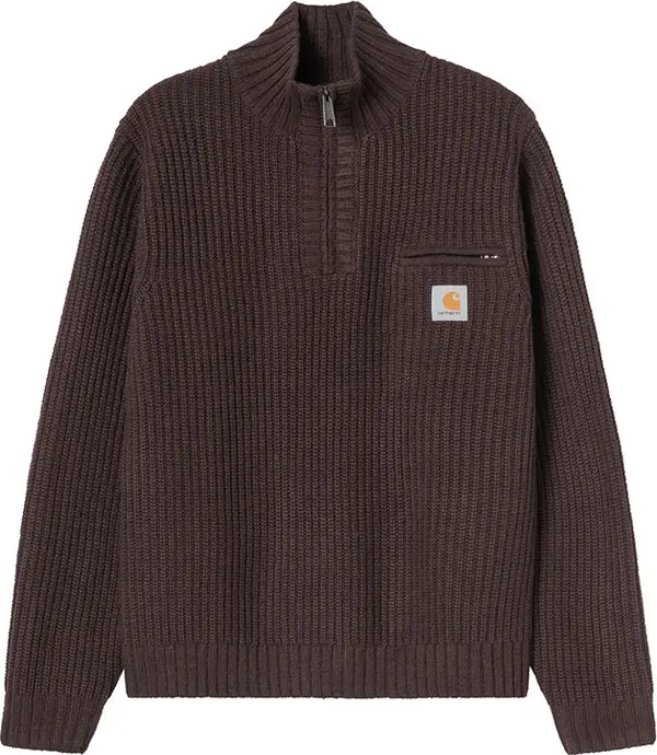Carhartt WIP Carhartt WIP Detroit Half Zip Sweater Muškarci - Dukserice i džemperi s kapulja Carhartt WIP - Smeđa - I035398_33H_XX-M - Size: M