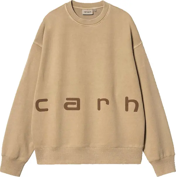 Carhartt WIP Carhartt WIP Felt Script Sweat Peanut Muškarci - Dukserice i džemperi s kapulja Carhartt WIP - Smeđa - I034041_2J8_GD-S - Size: S