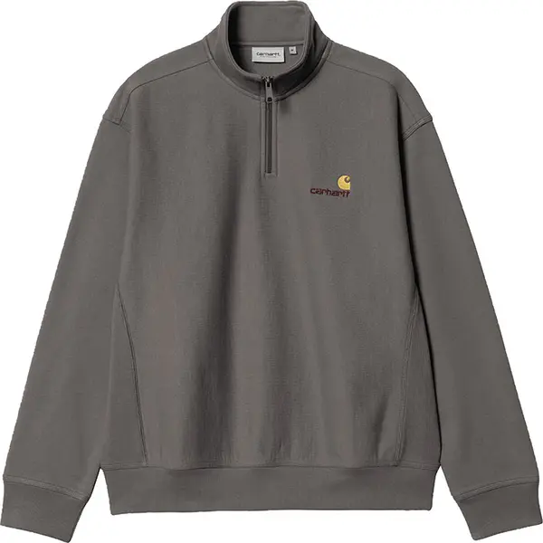 Carhartt WIP Carhartt WIP Half Zip American Script Sweat Muškarci - Dukserice i džemperi s kapulja Carhartt WIP - Siva - I027014_33C_XX-M - Size: M