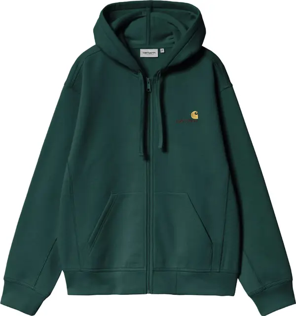 Carhartt WIP Carhartt WIP Hooded American Script Jacket Dark Fir Muškarci - Dukserice i džemperi s kapulja Carhartt WIP - Zelena - I033063_05A_XX-M - Size: M