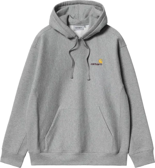 Carhartt WIP Carhartt WIP Hooded American Script Sweat Grey Heather Muškarci - Dukserice i džemperi s kapulja Carhartt WIP - Siva - I028279_V6_XX-M - Size: M
