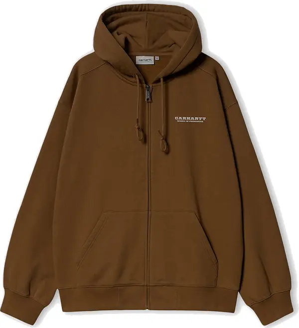 Carhartt WIP Carhartt WIP Hooded Runaway Sweat Jacket Hamilton Brown Muškarci - Dukserice i džemperi s kapulja Carhartt WIP - Smeđa - I034414_2IQ_06-M - Size: M