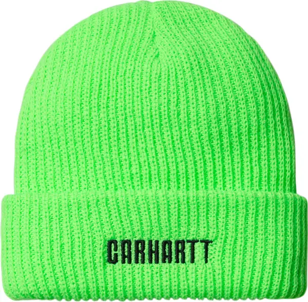 Carhartt WIP Carhartt WIP Industry Beanie Lumo Green Unisex - Glavni pokrivači Carhartt WIP - Zelena - I034368_2N7_XX-One-size - Size: One size