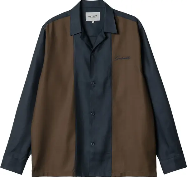 Carhartt WIP Carhartt WIP L/S Delaney Shirt Mizar Muškarci - košulja Carhartt WIP - Plava - I034381_2PM_XX-XL - Size: XL