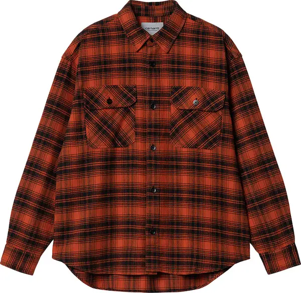 Carhartt WIP Carhartt WIP L/S Krenz Shirt Brick Muškarci - košulja Carhartt WIP - Crvena - I032271_1P9_XX-M - Size: M