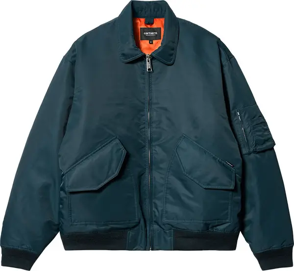 Carhartt WIP Carhartt WIP Olten bomber Duck Blue Muškarci - Dukserice i džemperi s kapulja Carhartt WIP - Plava - I032300_2IV_XX-XL - Size: XL