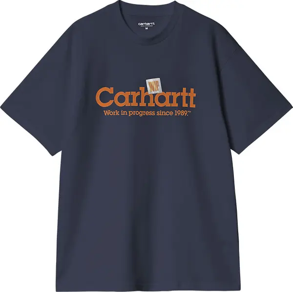 Carhartt WIP Carhartt WIP S/S Label Script T-Shirt Blue Muškarci - Majice Carhartt WIP - Plava - I034421_01_XX-XL - Size: XL