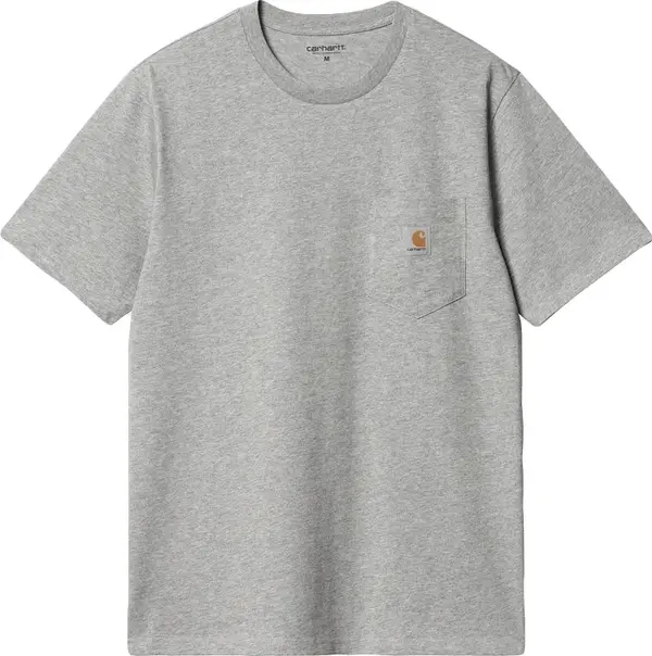 Carhartt WIP Carhartt WIP S/S Pocket T-Shirt Grey Heather Muškarci - Majice Carhartt WIP - Siva - I030434_V6_XX-XL - Size: XL