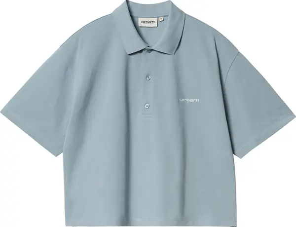 Carhartt WIP Carhartt WIP W' S/S Carhartt Script Polo TS Žene - Majice Carhartt WIP - Plava - I034553_0F4_XX-M - Size: M
