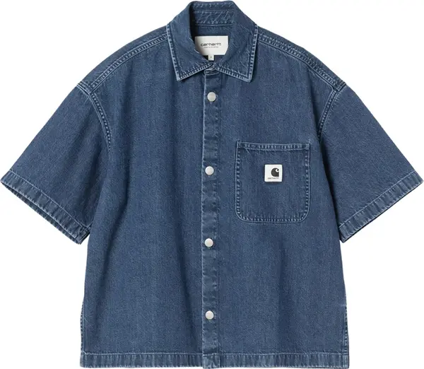 Carhartt WIP Carhartt WIP W' S/S Lovilia Shirt Blue Žene - Dukserice i džemperi s kapulja Carhartt WIP - Plava - I034558_01_06-S - Size: S